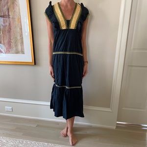 DAFT brand cotton-poplin embroidered dress